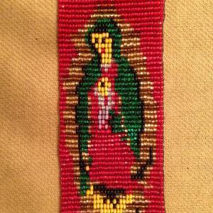 Red Beaded Virgin Of Guadalupe Bracelet